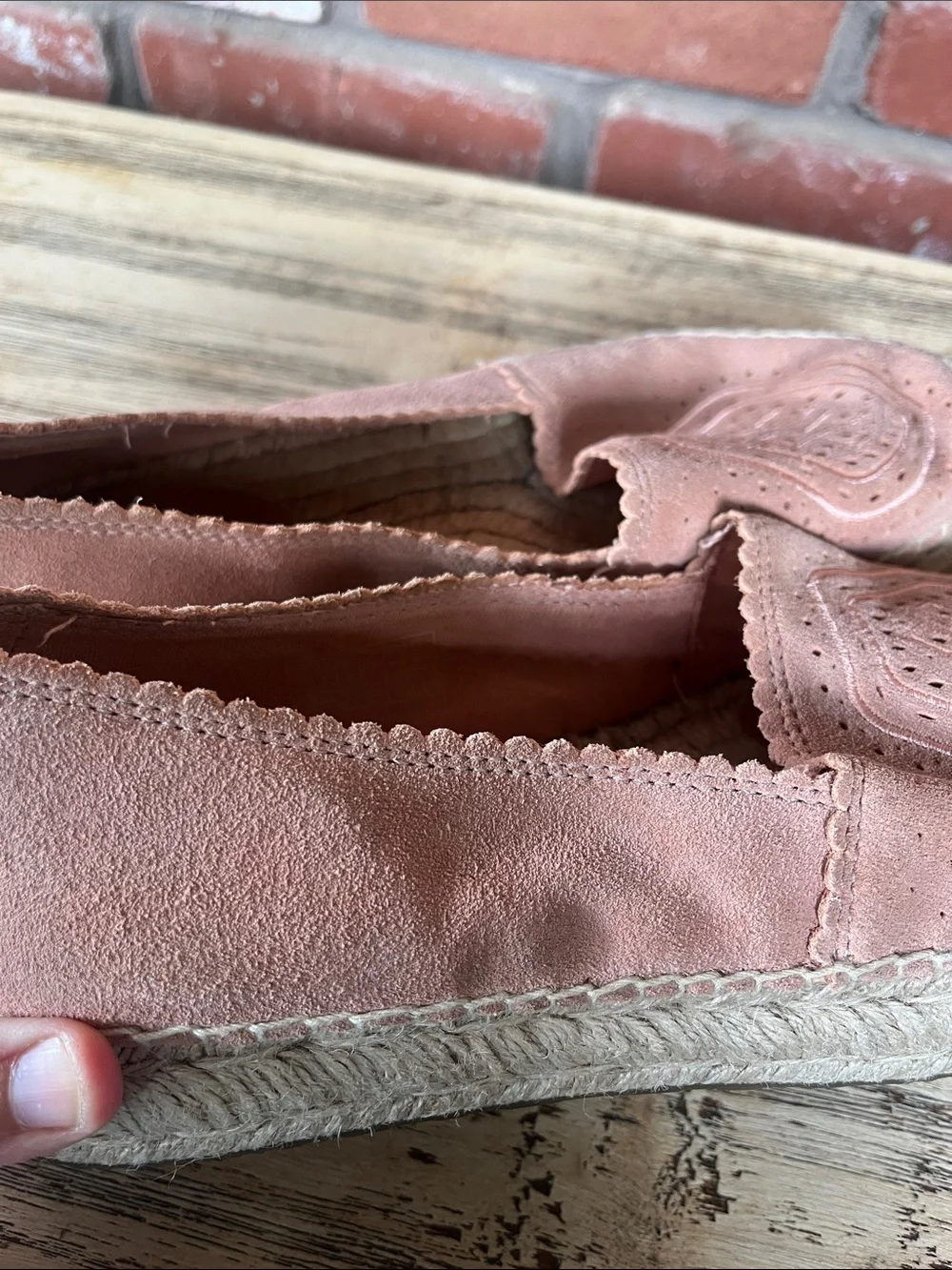 UGG Blush Pink Suede Espadrille Flats